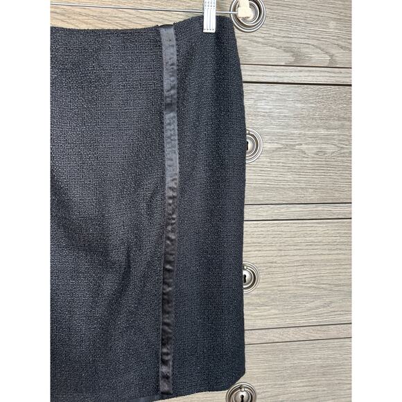 Rebecca Taylor | Black Tweed Wool Blend High Low Skirt | 8 - Picture 4 of 12